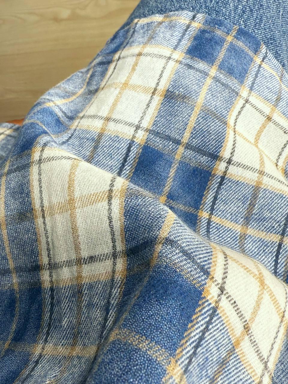 Сорочка жіноча YZY 7765 в клітинку оверсайз широка варена OS Блакитний (4920) - фото 6 Сорочка жіноча YZY 7765 в клітинку оверсайз широка варена OS Блакитний (4920) - фото 6