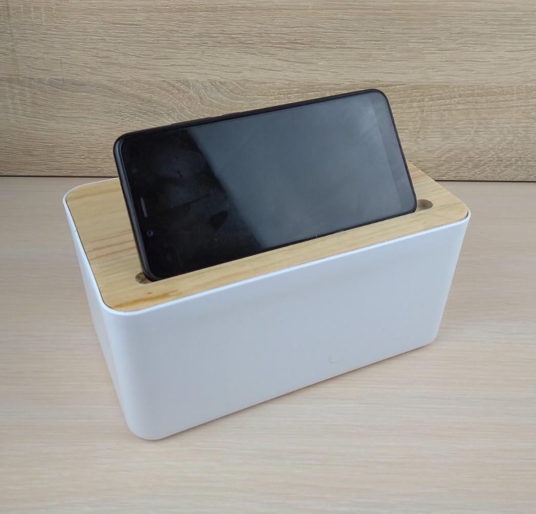 Салфетница кухонная пластиковая с деревянной крышкой Белый (ОДКХ-920) - фото 6 Салфетница кухонная пластиковая с деревянной крышкой Белый (ОДКХ-920) - фото 6