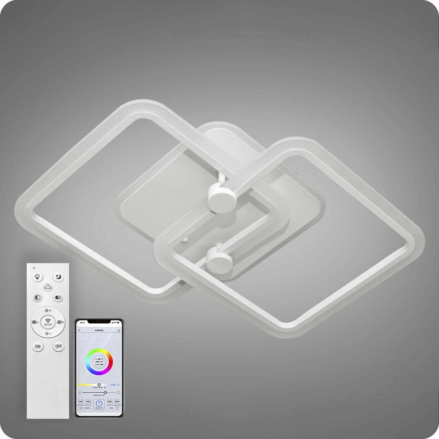 Люстра світлодіодна 517 Light 3color з пультом 80 Вт Білий (02092) - фото 5 Люстра світлодіодна 517 Light 3color з пультом 80 Вт Білий (02092) - фото 5