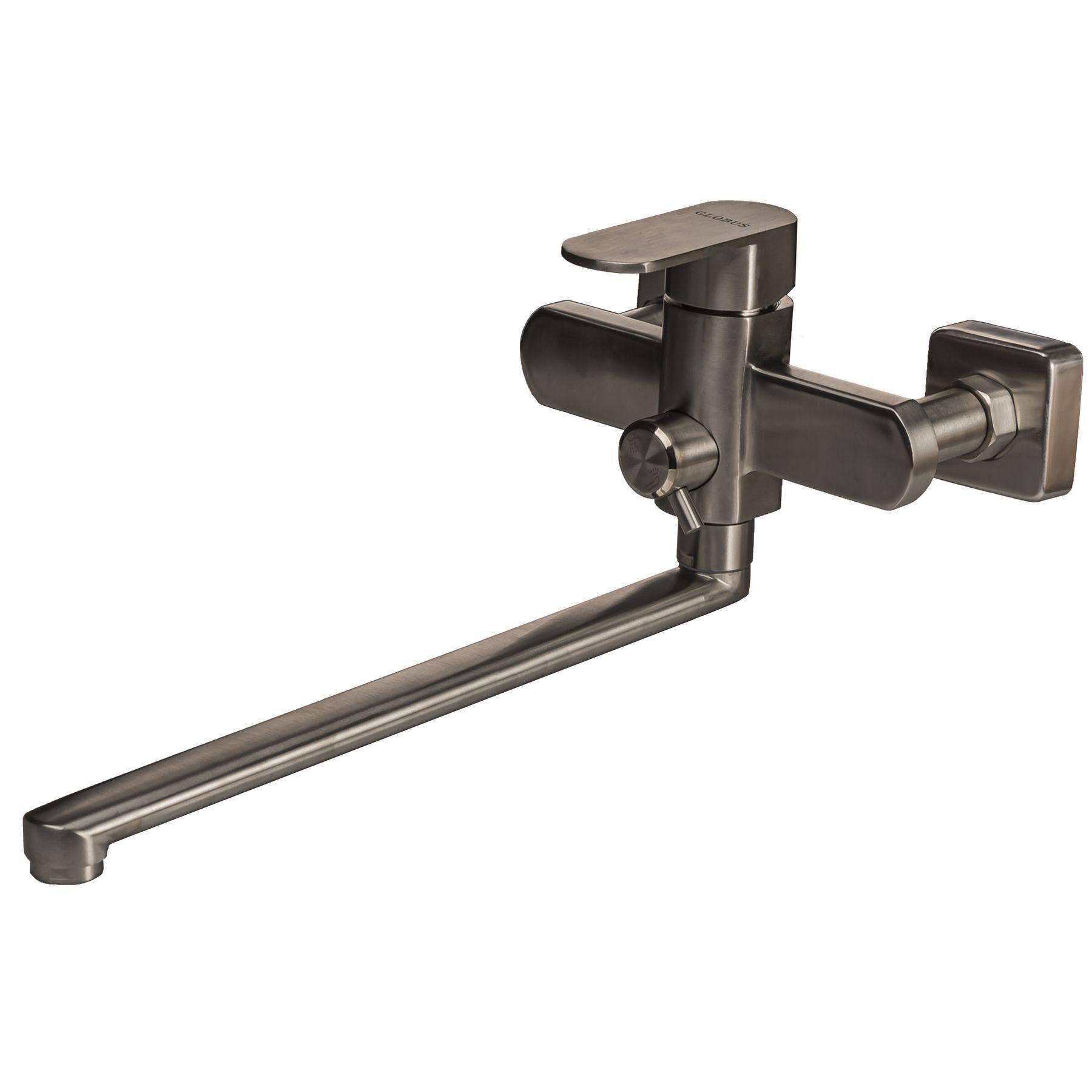 Змішувач для ванни Globus Lux нержавіюча сталь Сатин (22607)