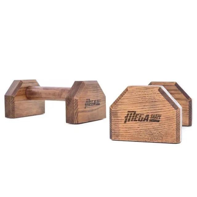 Упори для віджимань WCG MegaShape дерев'яні 25 см Темно-коричневий (MSPAR25-2)