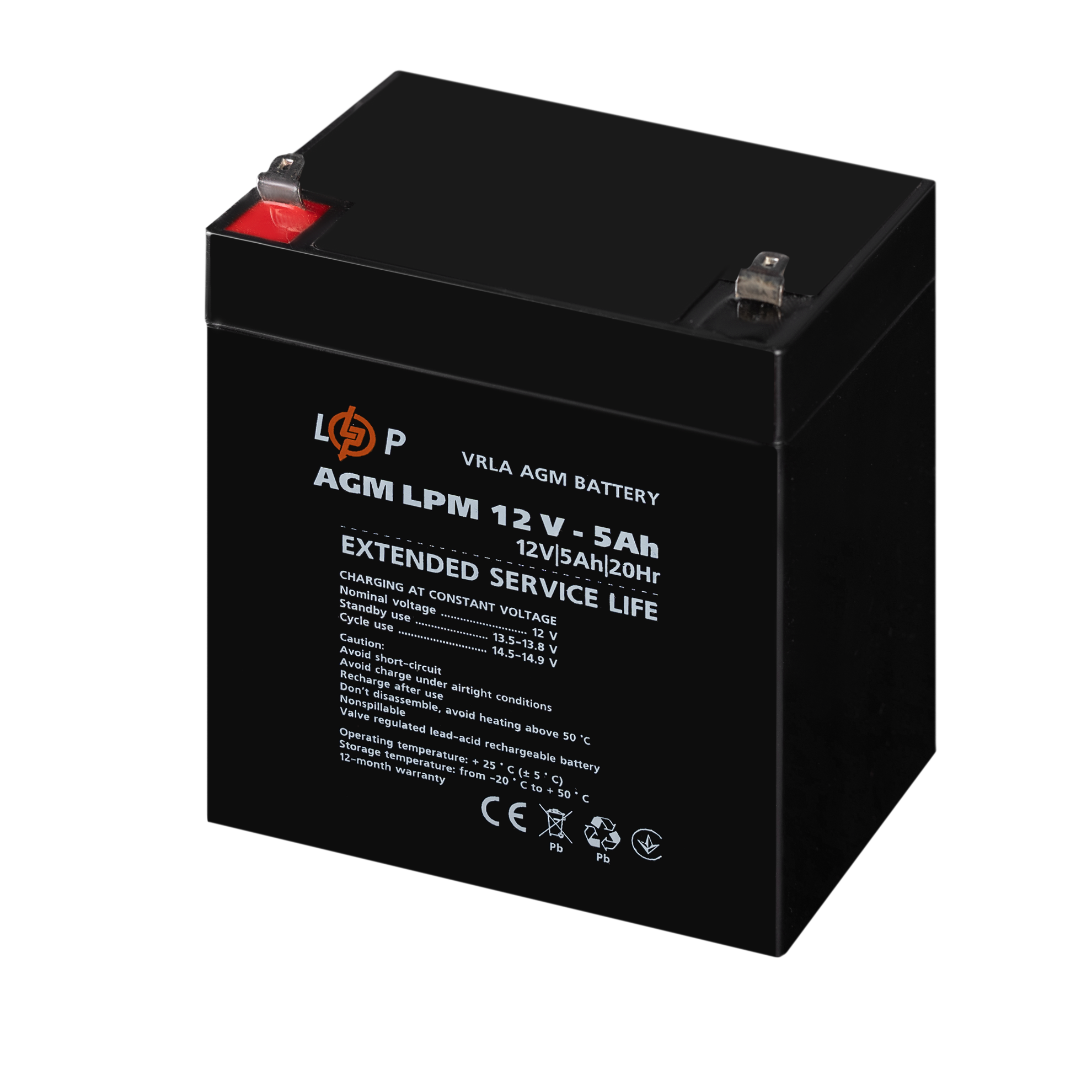 Акумулятор AGM LPM 12V-5 Ah (3861) - фото 3