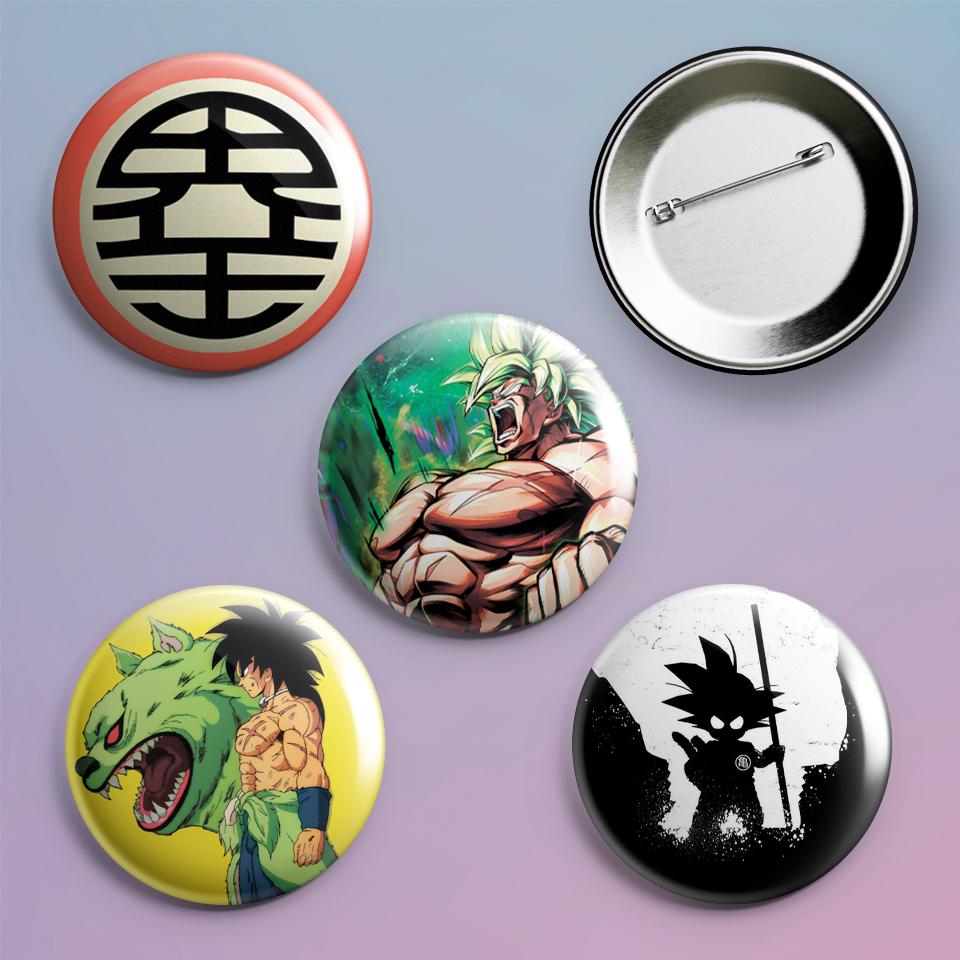 Значки на рюкзак з принтом аніме Dragon Ball 4 шт.