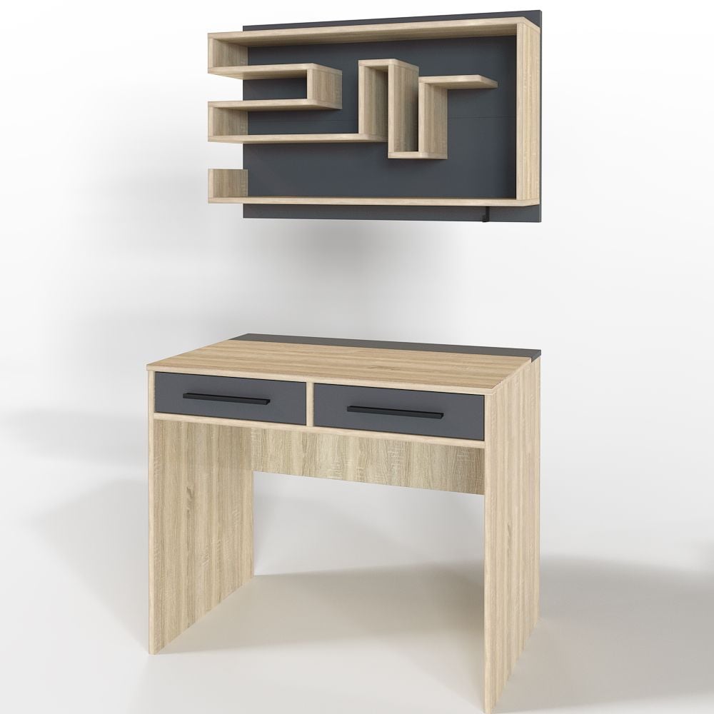 Комп'ютерний стіл Тиса Мебель Тиса Стиль-2 Сонома/Графітовий (636a22dd2b3164092d6284b5)