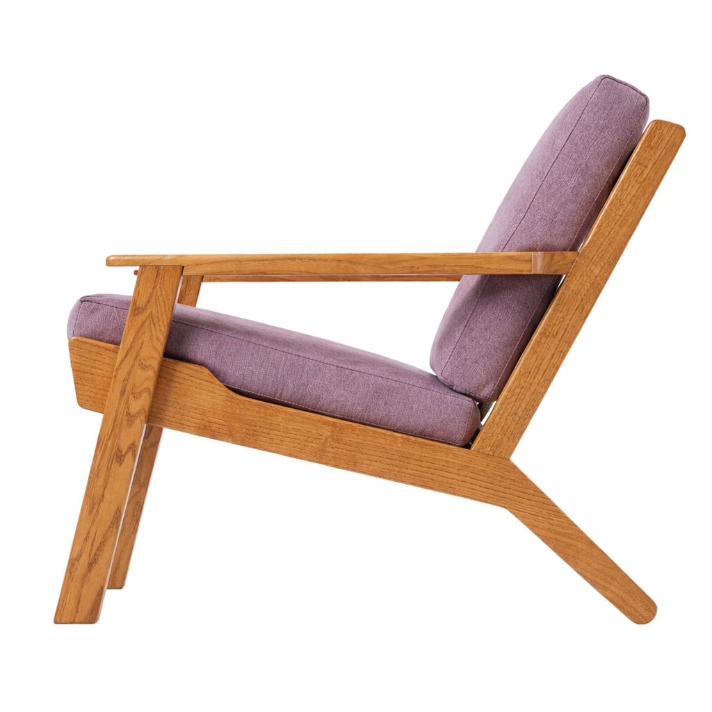 Кресло дизайнерское Hillwood Design из натурального дерева дуба Дублин Violet