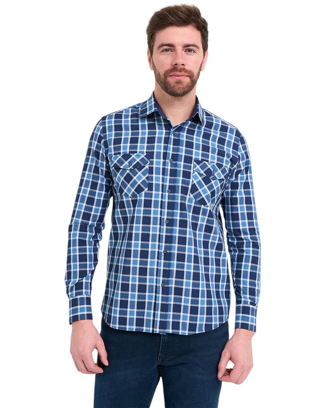 Рубашка мужская Lee Cooper 10296115.186 M Синий (5942723141422)