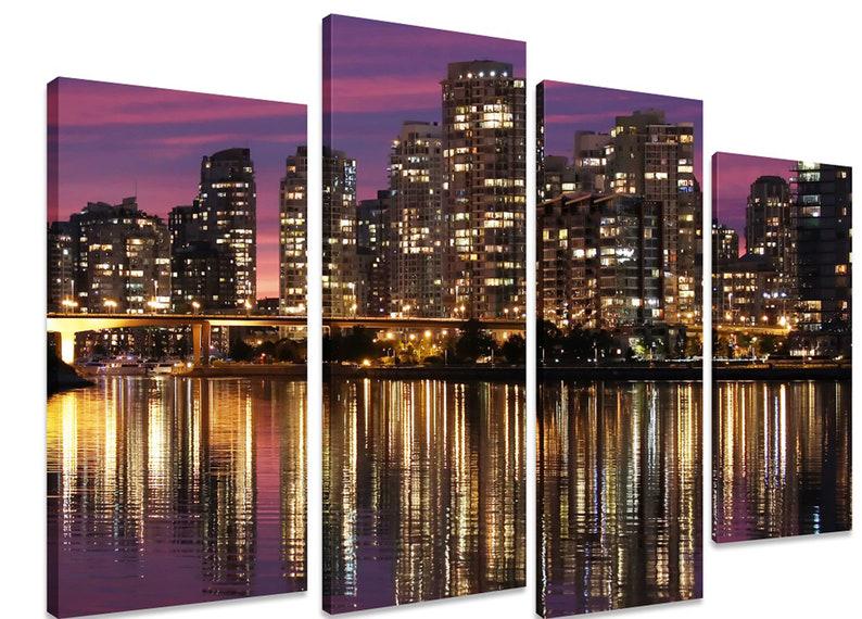 Модульная картина KIL Art Многоэтажки на холсте из четырех частей 129x90 см (M4_L_438)