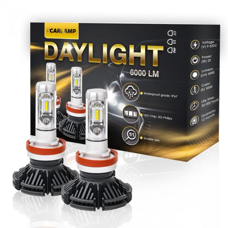 Лампы светодиодные Carlamp H1 Night Vision 6000 Lm 6000K (DLH1)