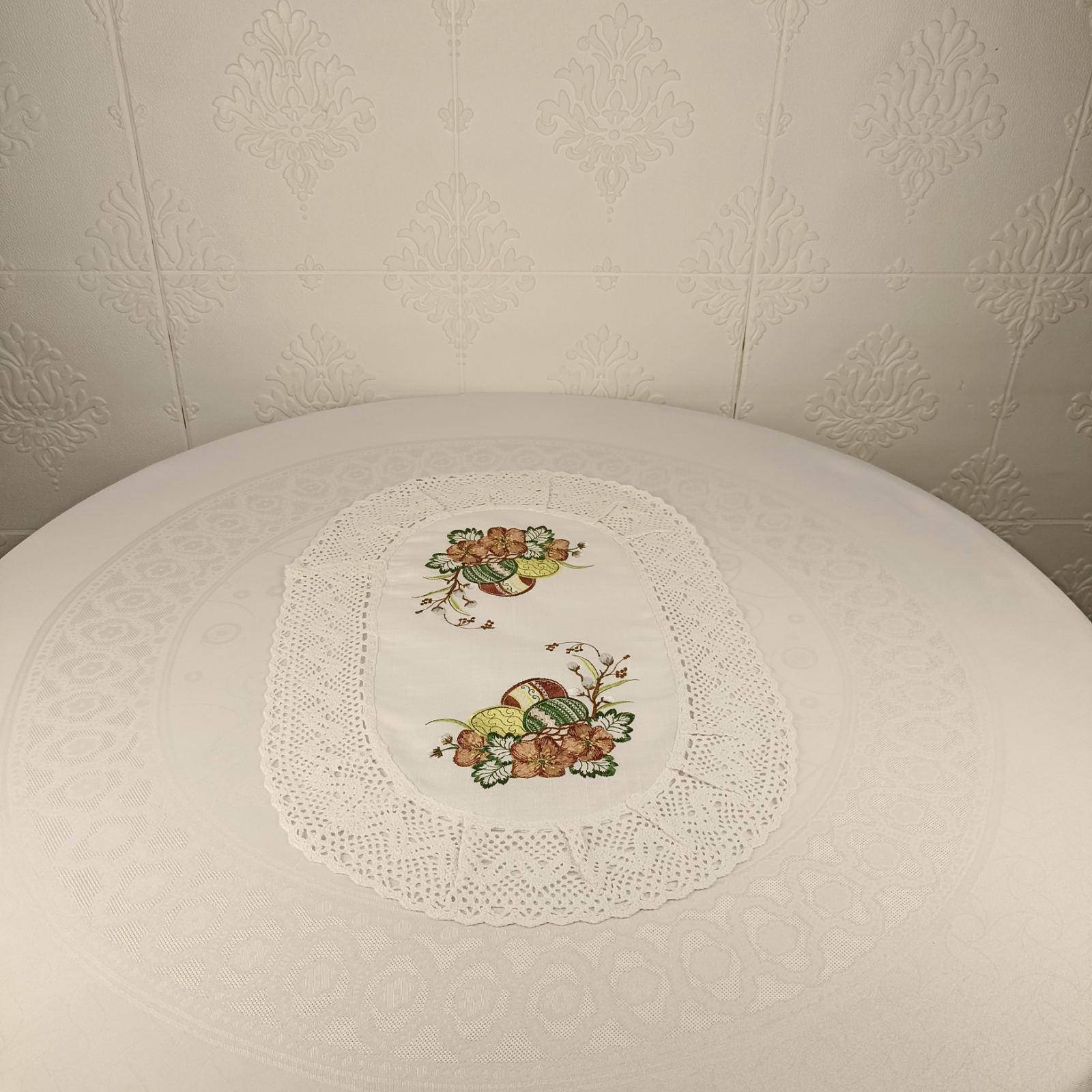 Салфетка пасхальная овальная YM30279A-1 40x65 см (CN37802)