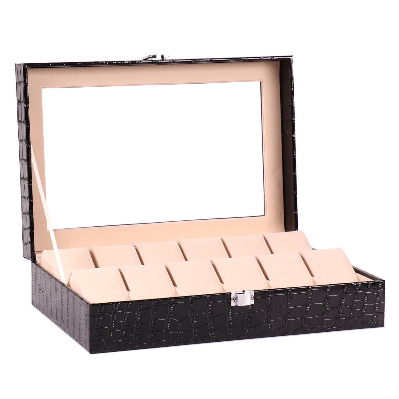 Шкатулка Craft для хранения часов (12PU.CROC.BL)