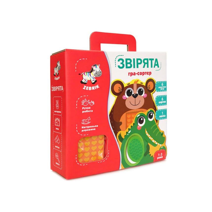 Мозаика развивающая Зверюшка Vladi Toys деревянная от 1 года 6х20х20 см Разноцветный (RN-250-N-2101)
