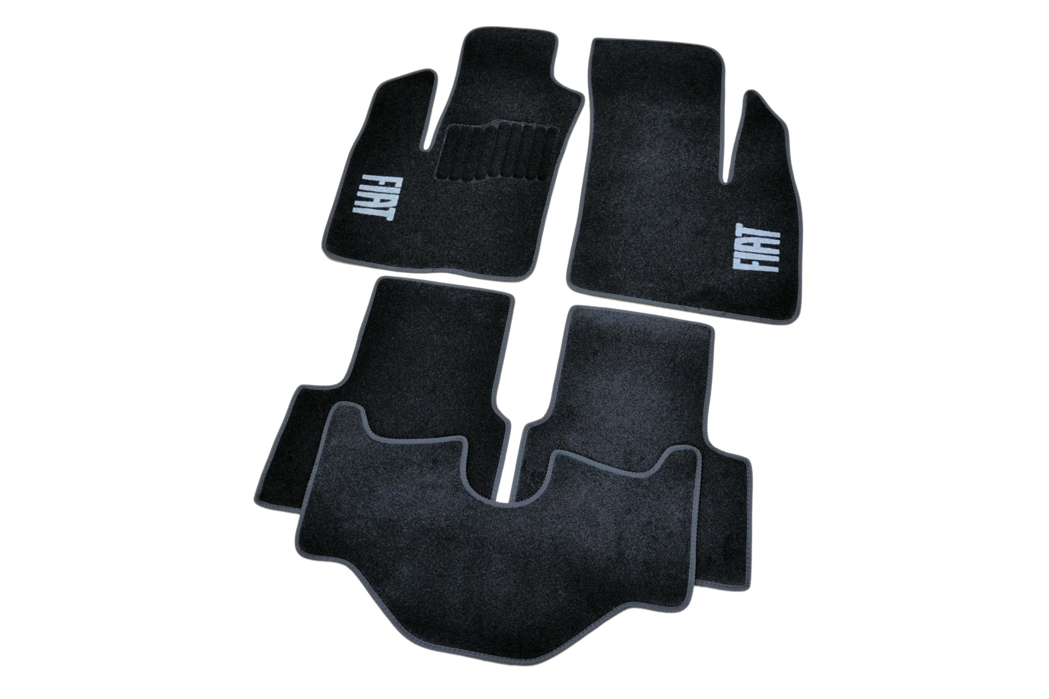 Коврики в салон AVTM ворсовые Fiat Doblo I 2000 5 мест Черный (BLCCR1128)