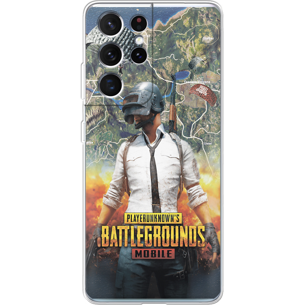 Чехол BoxFace Samsung G998 Galaxy S21 Ultra PUBG Mobile Прозрачный силикон (41719-up2309-41719)