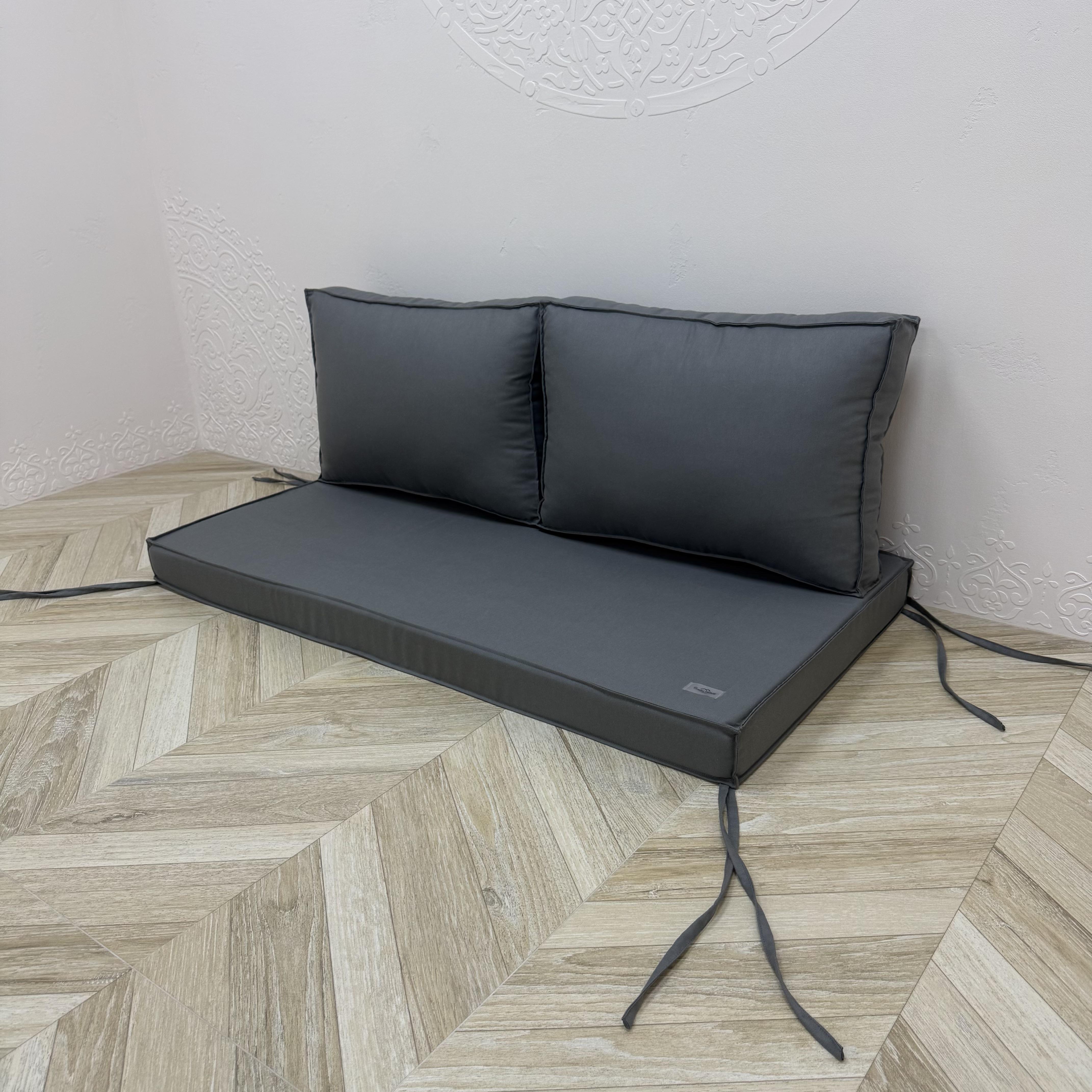Комплект матрас с подушками Comfort Home на поддоны/качели/каркасы/садовую мебель 120х60х40х5 см Silver