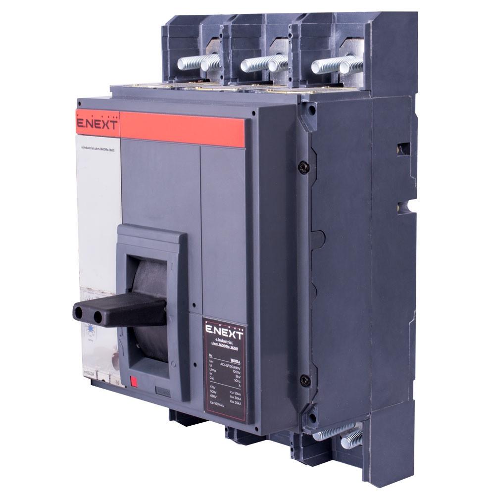 Автоматичний вимикач силовий E.NEXT 1600A 85kA 3 полюси e.industrial.ukm.1600Re.1600 i0770027 (14900)
