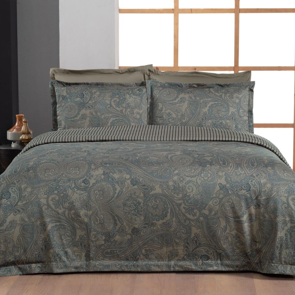 Комплект постельного белья Sarev Kienna mavi сатин делюкс 300ТС евро (2000022282562)