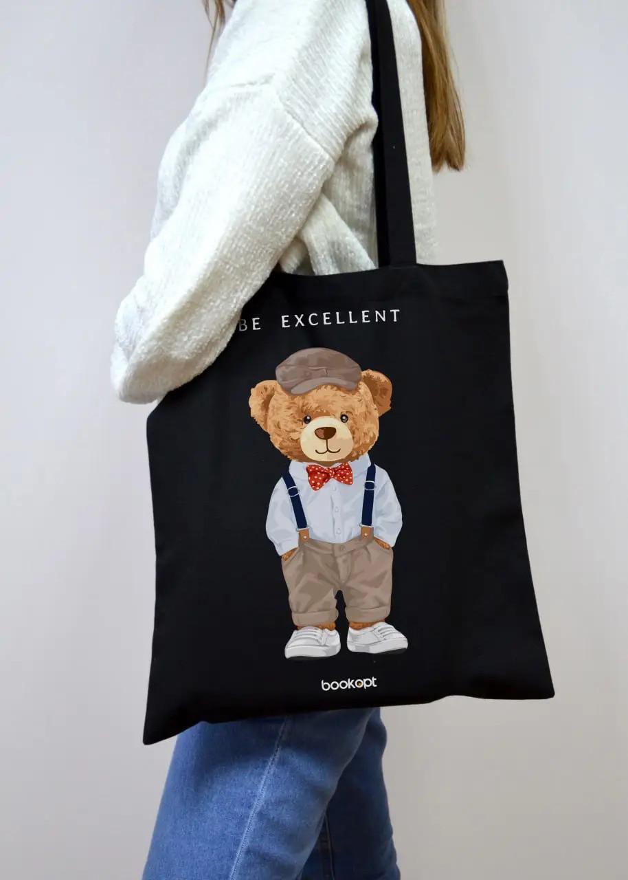 Екошопер BookOpt ВК4057 Teddy Bear Be Excellent Чорний (ВК4057) - фото 9