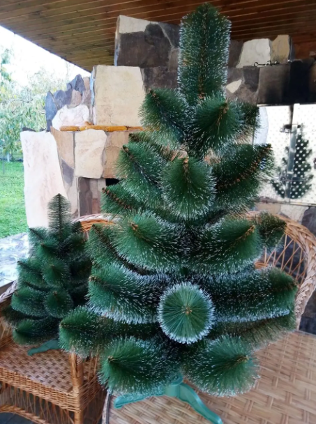 Штучна сосна з ПВХ з підставкою 1 м Темно-Зелений/Білий (NYT15264) - фото 2 Штучна сосна з ПВХ з підставкою 1 м Темно-Зелений/Білий (NYT15264) - фото 2