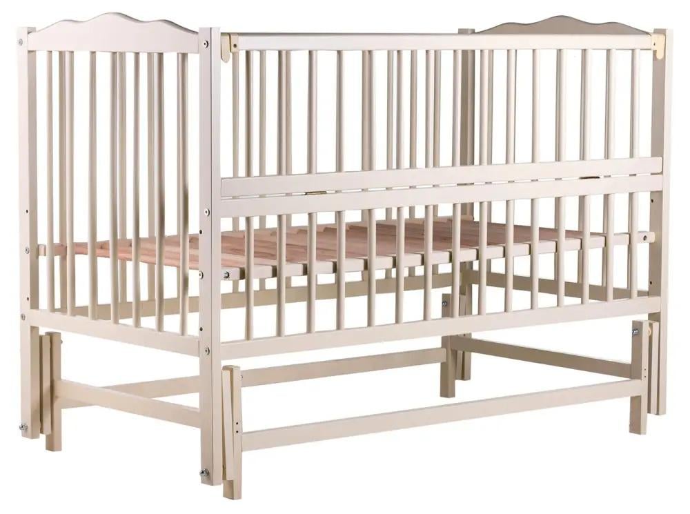 Кровать Радуга бук с откидной боковиной и маятником без ящика Слоновая кость (12045875) Кровать Радуга бук с откидной боковиной и маятником без ящика Слоновая кость (12045875)