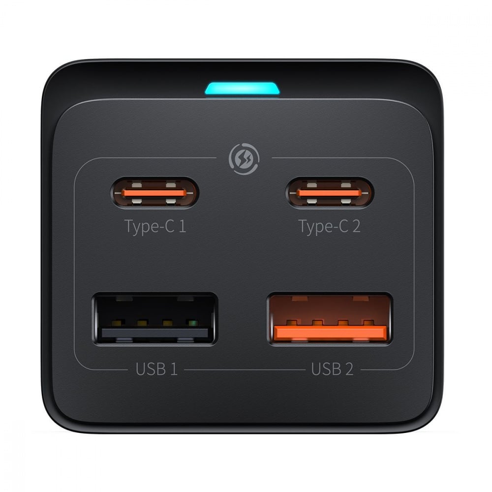 Мережевий фільтр BASEUS GaN3 Pro Desktop Powerstrip 65 W 2xType-C 2xUSB AC EU Black - фото 7