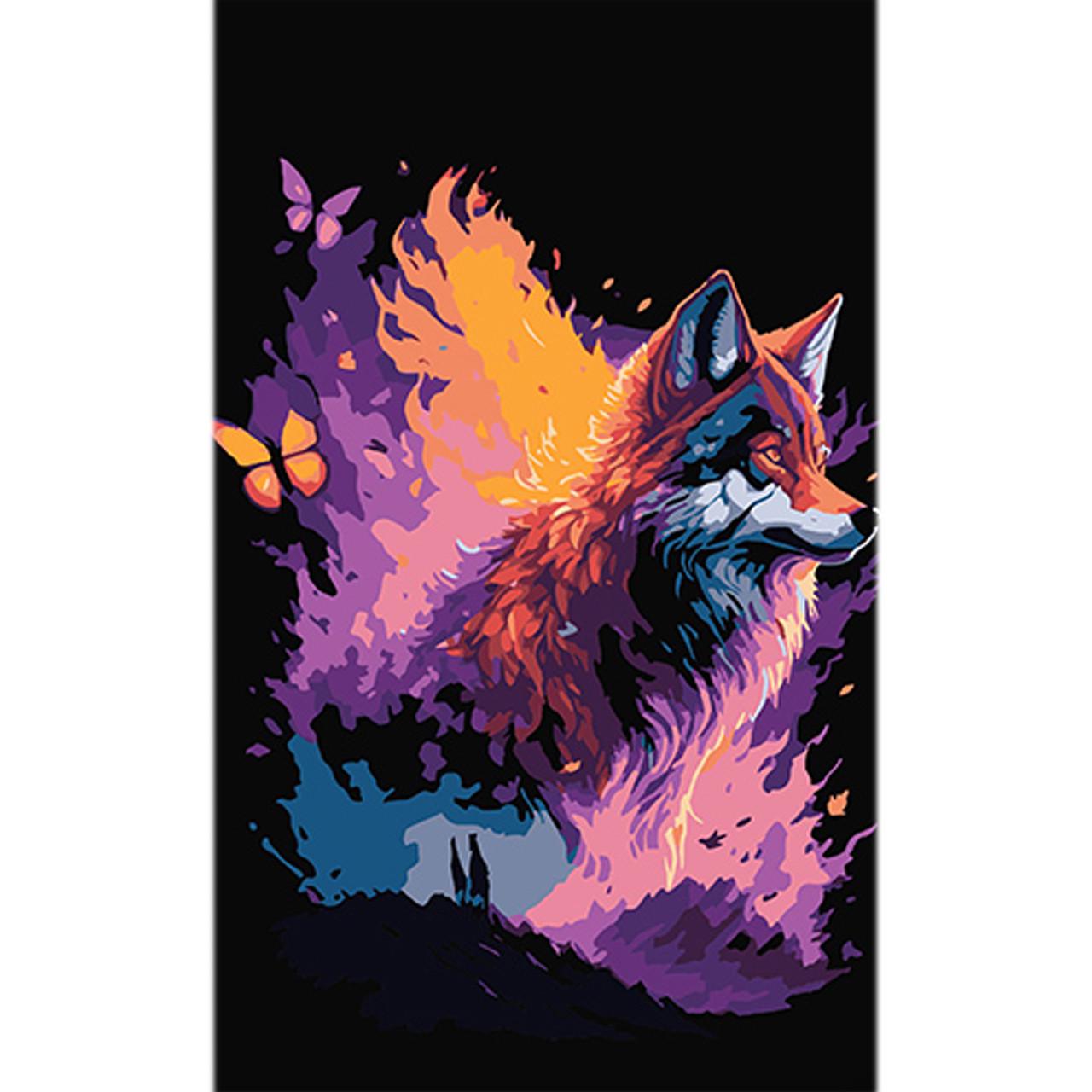 Картина по номерам Strateg Премиум Лысая во сне бабочек на черном фоне 50х25 см (BH5025-5)