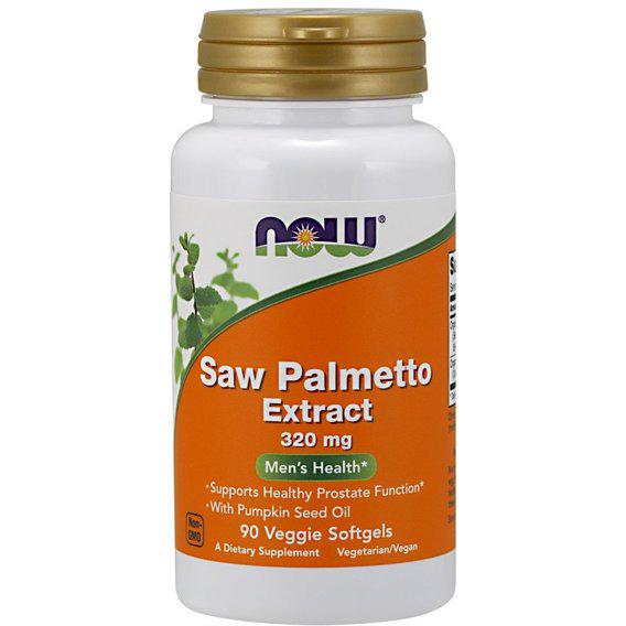 Екстракти ягід сереноа NOW Foods Saw Palmetto Extract 320 мг 90 Veg Softgels