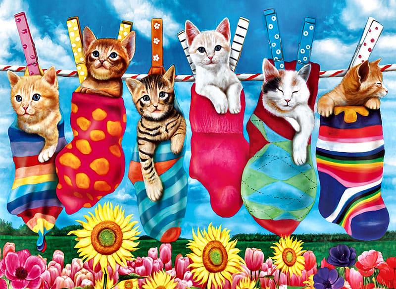 Алмазная Мозаика Emerald Craft Котята в носках 30x40 см (24238)