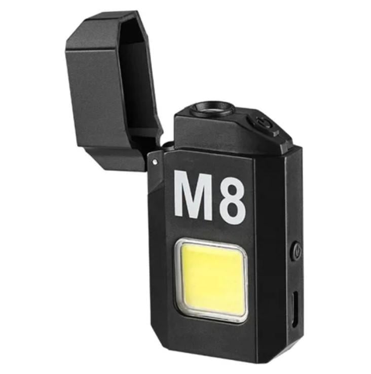 Запальничка електроімпульсна спіральна M8 з ліхтариком 3 W USB (Ks45365464)