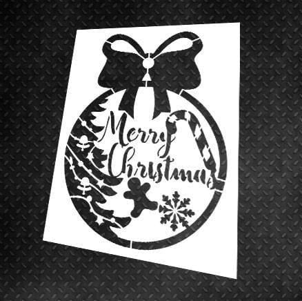 Трафарет многоразовый DFA Рождественский шарик для штукатурки и краски (E00023)