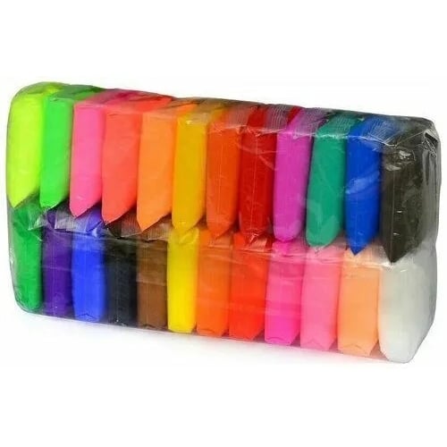 Набір пластиліну повітряного 24 кольори з інструментами (6488) Набір пластиліну повітряного 24 кольори з інструментами (6488)