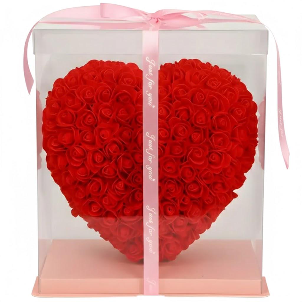 Сердце из роз KR-20 в подарочной коробке Красный (2104619117)