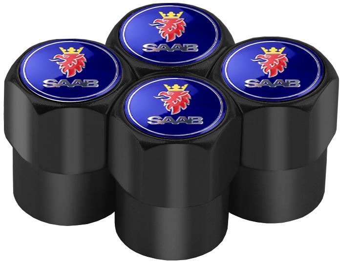 Колпачки на ниппель СlassyCap Saab 4 шт. Black (15338)