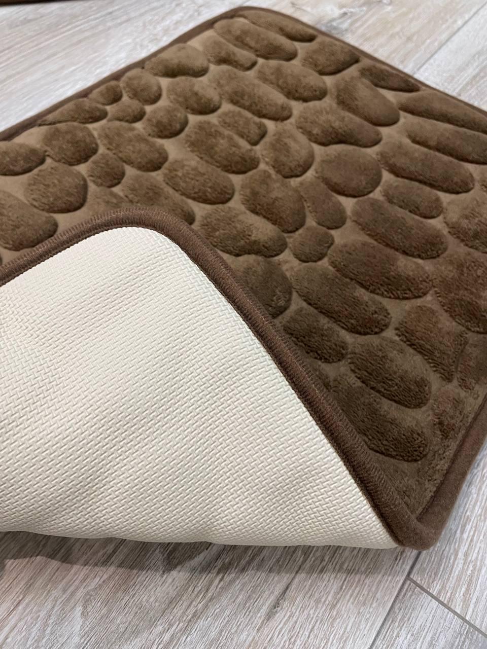 Коврик для ванной Stone Premium Memory Foam 80х50 см Коричневый (KS0008) - фото 2 Коврик для ванной Stone Premium Memory Foam 80х50 см Коричневый (KS0008) - фото 2