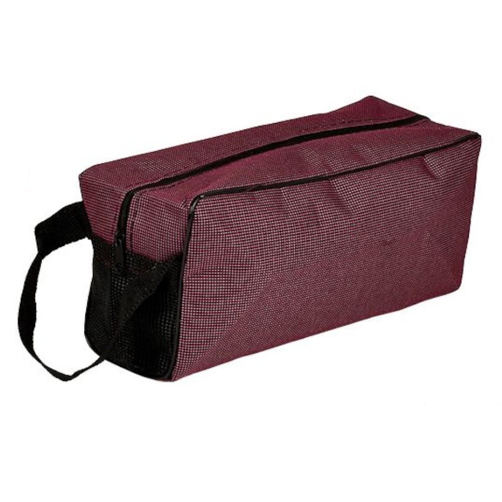 Косметичка с боковой ручкой Colorful R33392 24х12х10 см Темно-красный (29875915)