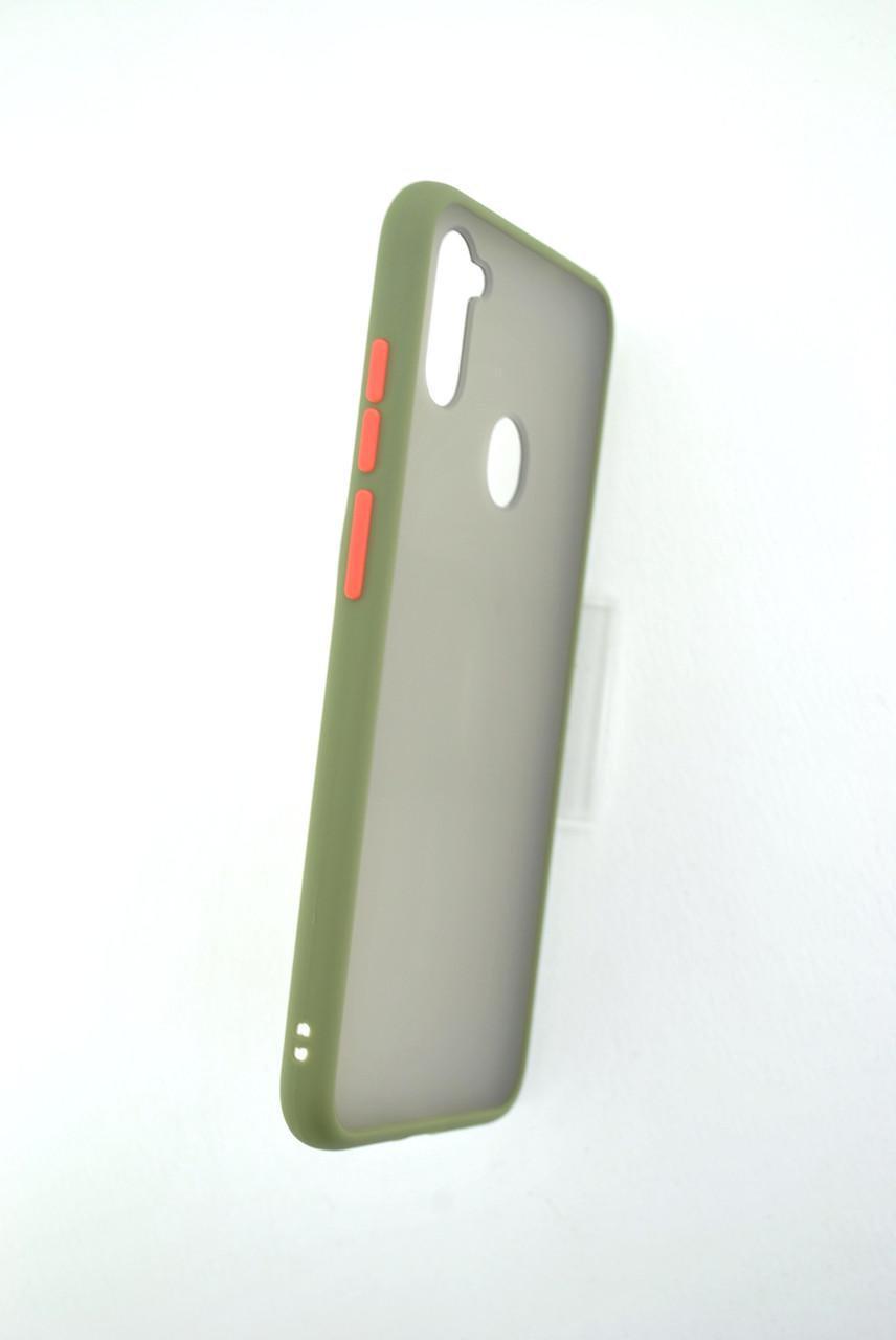 Чохол для телефону Samsung A01 Core / M01 Core Silicone Gingle Matte dark olive / orange