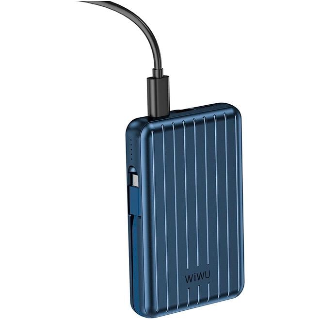 Зовнішній акумулятор WiWU PP04 Trunk Series Magnetic Wireless 20000 mAh 22,5W Blue (6936686411530) - фото 3 Зовнішній акумулятор WiWU PP04 Trunk Series Magnetic Wireless 20000 mAh 22,5W Blue (6936686411530) - фото 3