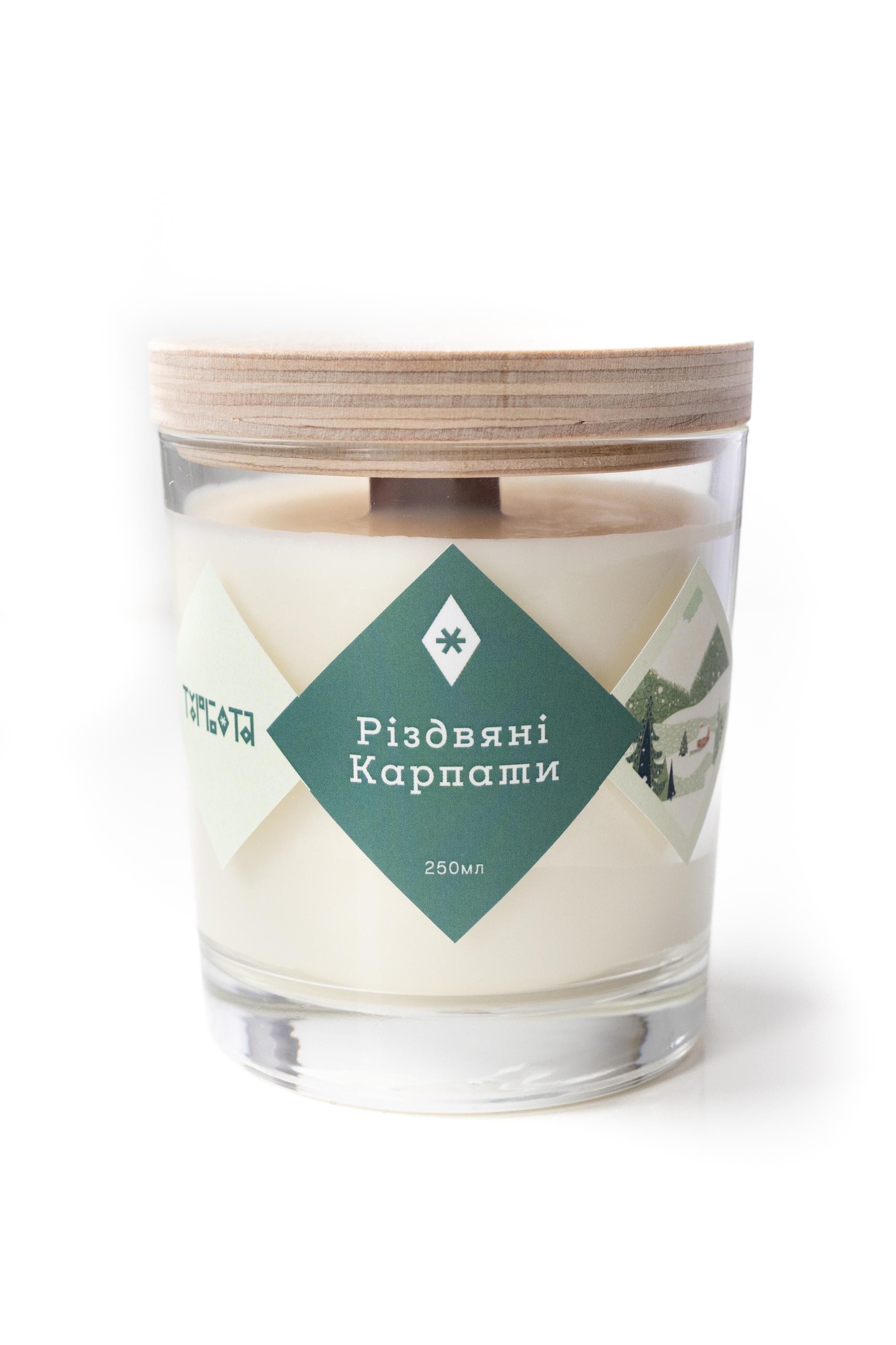 Аромасвічка соєва "Різдвяні Карпати"