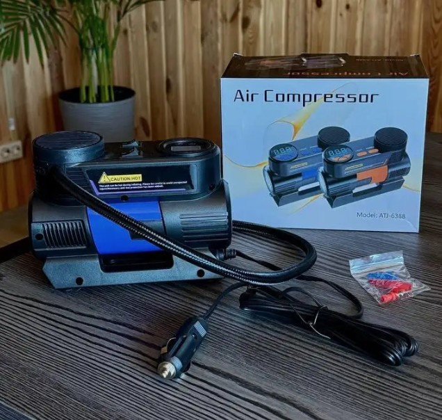 Автомобільний компресор для закачування шин від прикурювача - фото 2