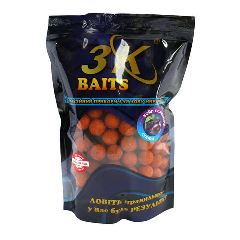 Бойл розчинний 3KBaits Слива 20 мм 800 г (3KB1214)