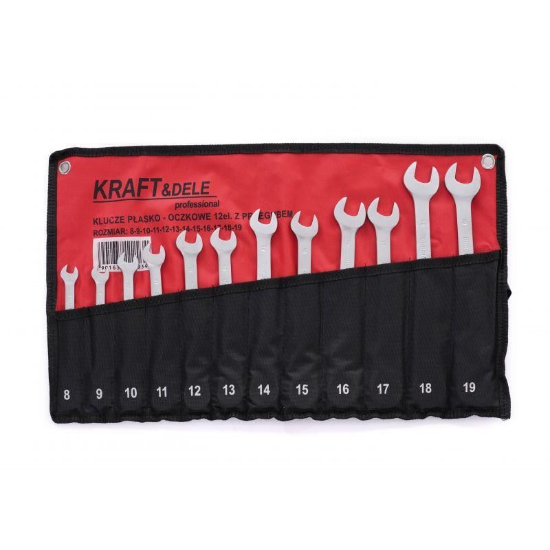 Набор ключей рожково-накидных с трещоткой на кардане Kraft&Dele KD10947 12 шт. (13436368)