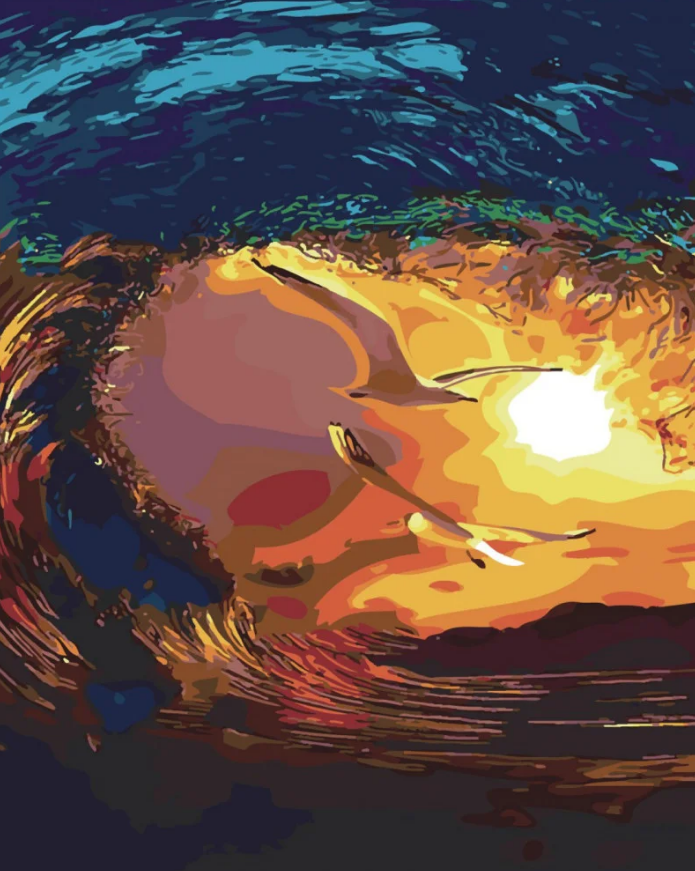 Картина по номерам Strateg Лови волну 40x50 см (SY6513)