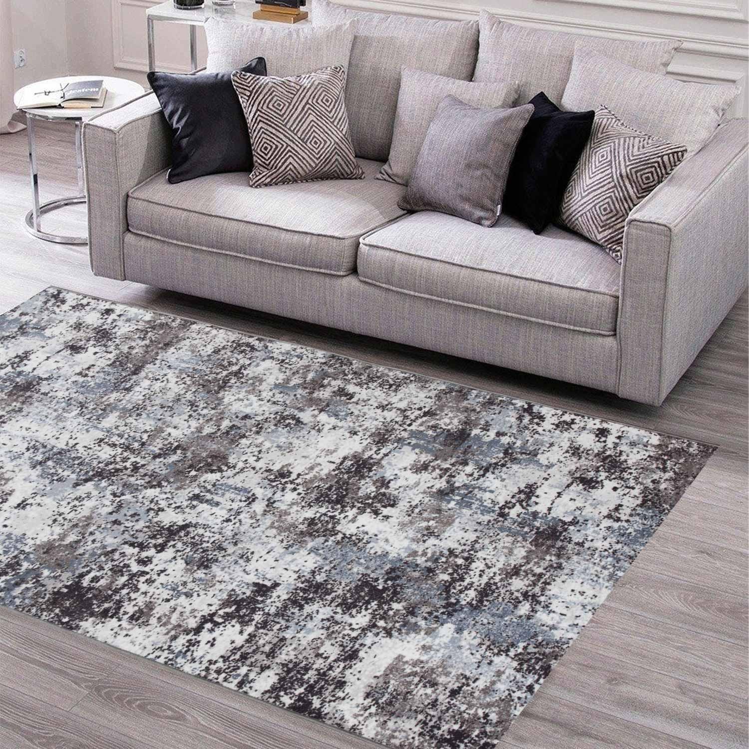 Килим безворсовий на гумовій основі Dakaria ATHENS RUN 22093370220-p11 1x1,5 м Сірий/Блакитний (00-00021540) - фото 8