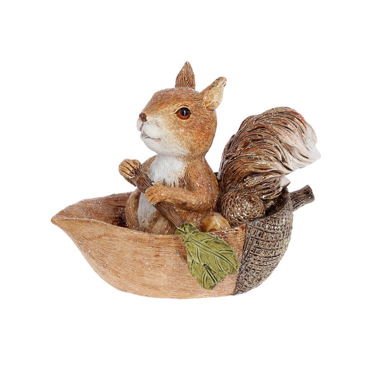 Фігурка декоративна BonaDi Білочка у жолуді 15 см (218-988)