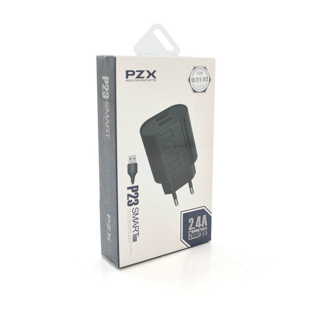 Набор зарядных устройств PZX P23 2в1 Lightning 2xUSB 2,4A (26441838) Набор зарядных устройств PZX P23 2в1 Lightning 2xUSB 2,4A (26441838)