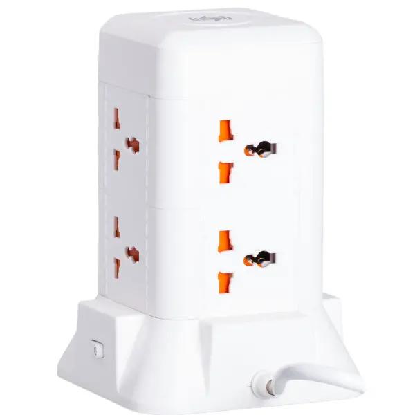 Фільтр-подовжувач мережевий TOWER 6 розеток LED-лампа 3USB + 1PD 4,8 м Білий (HP-5-3MF) - фото 2