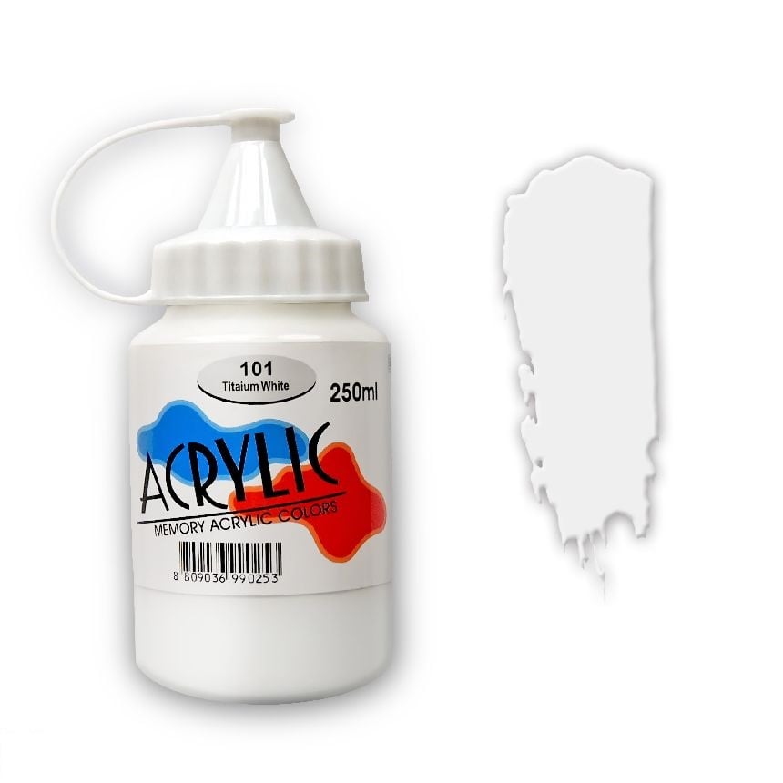 Краска акриловая Memory professional 250 мл Белила титановые
