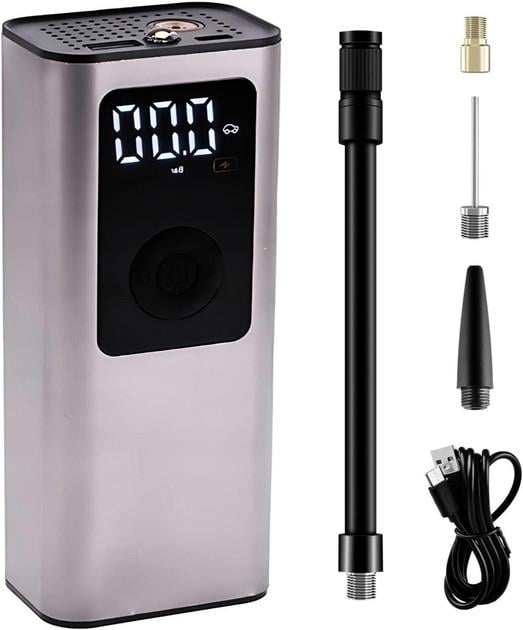 Компрессор для подкачки колес портативный автомобильный с дисплеем (LLZ-669)