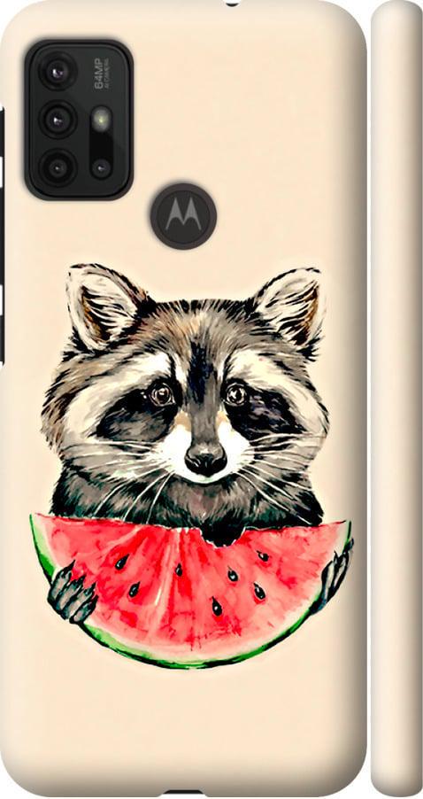 Чехол на Motorola Moto G20 Енотик с арбузом (4605m-2461-42517)