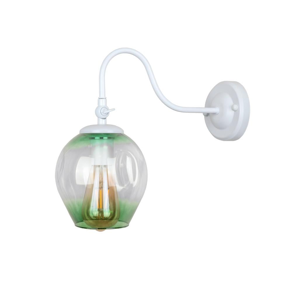 Бра Levistella 756WPR0231F3-1 WH+GR со стеклянным плафоном с зеленым оттенком Белый/Прозрачный (1887932081) Бра Levistella 756WPR0231F3-1 WH+GR со стеклянным плафоном с зеленым оттенком Белый/Прозрачный (1887932081)