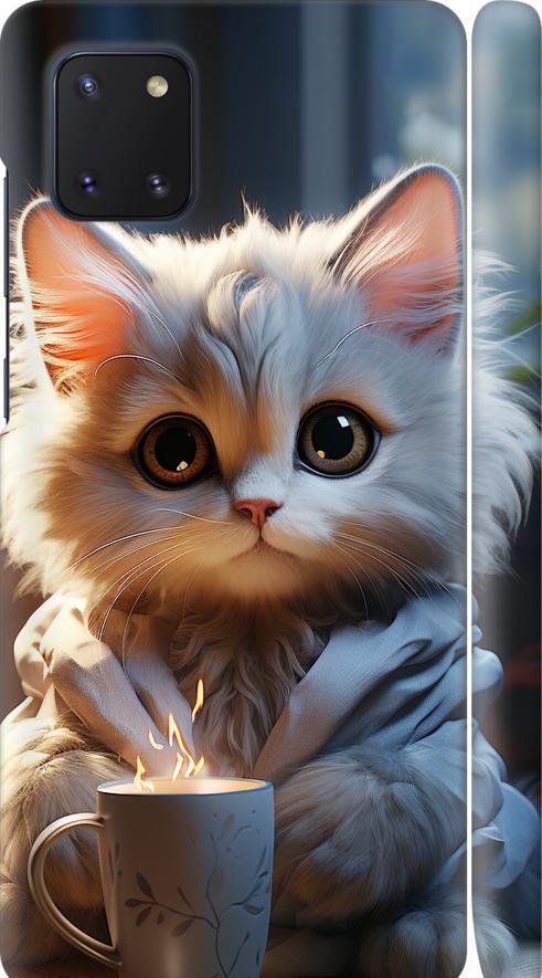 Чехол на Samsung Galaxy Note 10 Lite White cat (5646m-1872-42517)